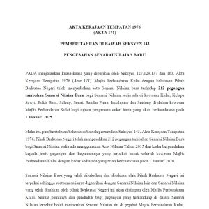 Warta Pengesahan - SNB PIECE MEAL SEK.141